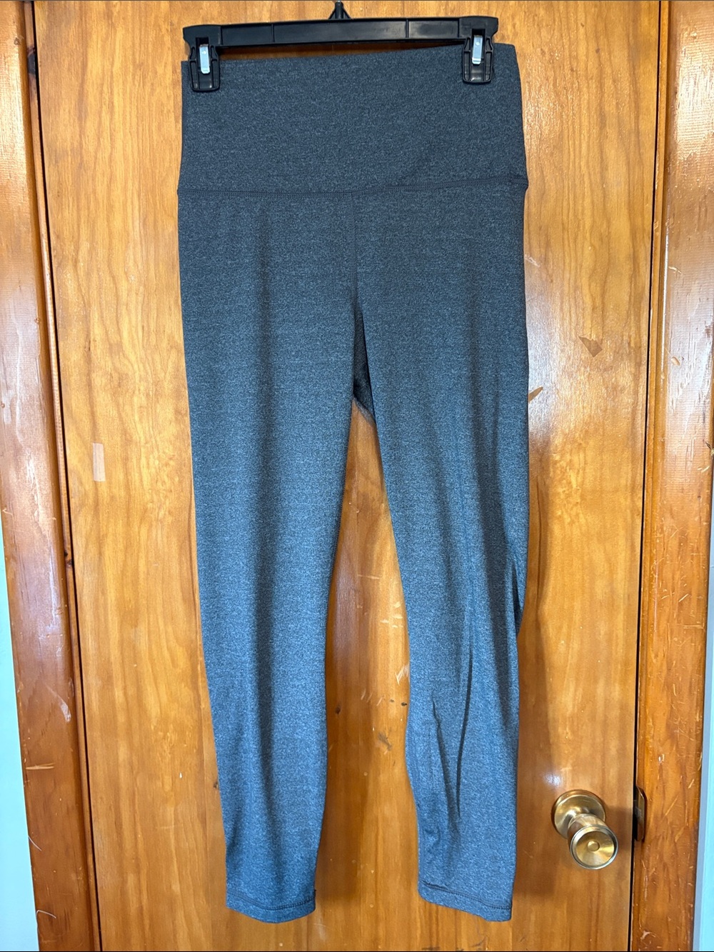 NWOT Women's High-Waist Charcoal Gray Zen Ankle Leggings - Size L
